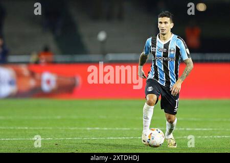 Curitiba, Brésil. 13 août 2024. Dodi de Gremio lors de la Copa CONMEBOL Libertadores 2024 première manche du 16 match entre Gremio et Fluminense au stade Couto Pereira le 13 août 2024 à Curitiba, Brésil. Photo : Heuler Andrey/DiaEsportivo/Alamy Live News crédit : DiaEsportivo/Alamy Live News Banque D'Images