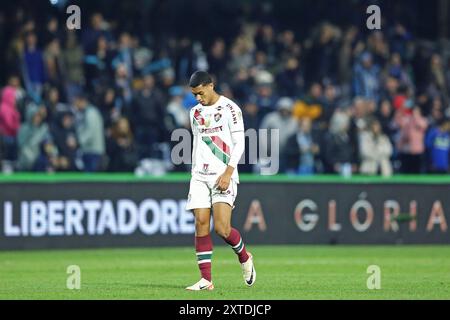 Curitiba, Brésil. 13 août 2024. Esquerdinha de Fluminense lors de la Copa CONMEBOL Libertadores 2024 première manche du match 16 entre Gremio et Fluminense au stade Couto Pereira le 13 août 2024 à Curitiba, Brésil. Photo : Heuler Andrey/DiaEsportivo/Alamy Live News crédit : DiaEsportivo/Alamy Live News Banque D'Images