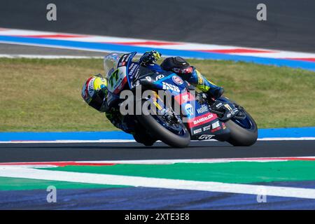 (77) Dominique Aegerter de Suisse du GYTR GRT Yamaha WorldSBK Team, pilote Yamaha YZF R1 en action lors du Championnat du monde FIM Motul Superbike Banque D'Images