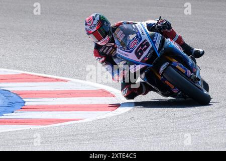 (65) Jonathan Rea du Royaume-Uni de Pata Prometeon Yamaha Team, pilote Yamaha YZF R1 en action lors du Championnat du monde FIM Motul Superbike - Banque D'Images