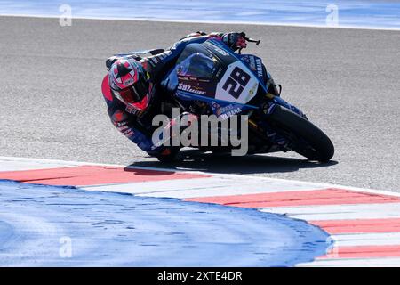 (28) Bradley Ray du Royaume-Uni de Yamaha Motoracing World SBK Team, pilote la Yamaha YZF R1in lors du Championnat du monde FIM Motul Superbike Banque D'Images