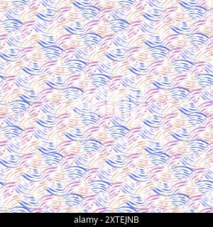 Voler des vagues de musique abstraite avec des notes de musique. Symboles de notes multicolores. Motif dense sans couture pour une journée musicale. Illustration aquarelle Banque D'Images