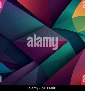 Concevez un fond abstrait géométrique avec des formes et des dégradés qui se chevauchent. Illustration de Vecteur