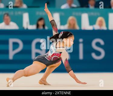 Paris, Ile de France, France. 1er août 2024. RINA KISHI (JPN) du Japon, participe à la finale de gymnastique artistique féminine à la Bercy Arena lors des Jeux olympiques d'été de 2024 à Paris, France. (Crédit image : © Walter Arce/ZUMA Press Wire) USAGE ÉDITORIAL SEULEMENT! Non destiné à UN USAGE commercial ! Banque D'Images