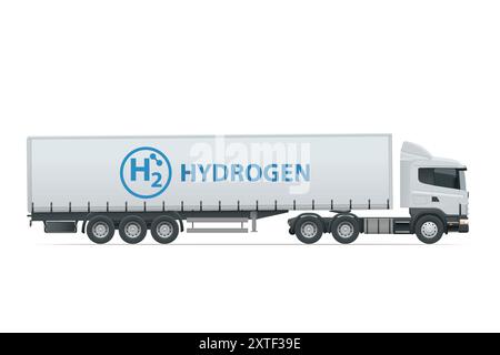 Voiture à énergie hydrogène. Énergie alternative et zéro émission. Transport alimenté par hydrogène. Énergie verte Illustration de Vecteur