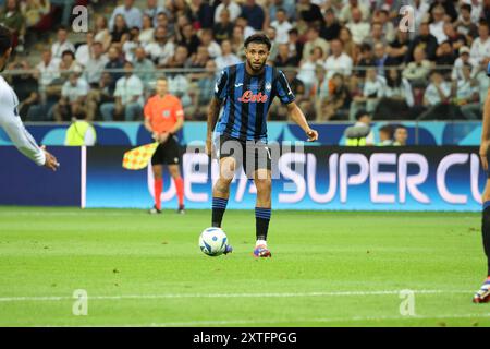 Varsavia, Polonia. 14 août 2024. Lors de la finale de la Super Coupe de l'UEFA 2024 à Varsovie le 14/08/2024 au stade national Nardowy entre les équipes Real Madrid vs Atalanta. Sur la photo : Ãºderson d'Atalanta (crédit image : © Fabio Sasso/ZUMA Press Wire) USAGE ÉDITORIAL SEULEMENT! Non destiné à UN USAGE commercial ! Banque D'Images