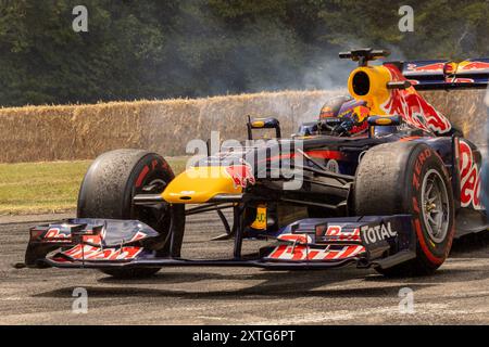 Juillet 2024 : Daniel Ricciardo, pilote de formule 1, au Goodwood Festival of Speed 2024. Banque D'Images