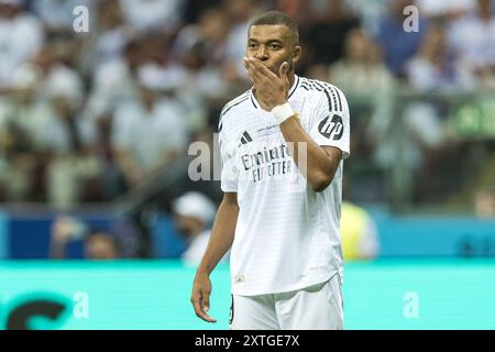 Stadion Narodowy, Varsovie, Pologne. 14 août 2024. UEFA Super Cup Football, Real Madrid contre Atalanta ; Kylian Mbappe (Real) crédit : action plus Sports/Alamy Live News Banque D'Images