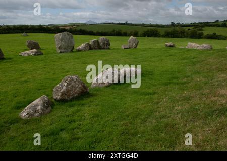 Ballynoe Stone Circle, comté de Down, Irlande du Nord Banque D'Images