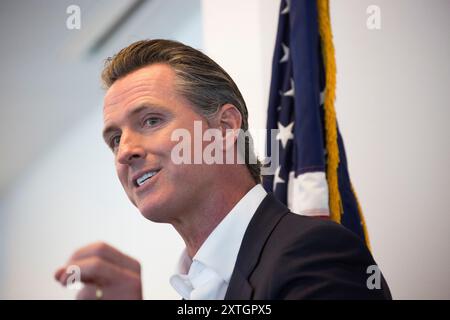 Lieutenant Gov. Gavin Newsom, le premier leader parmi de nombreux candidats dans la course au poste de gouverneur de 2018 Banque D'Images