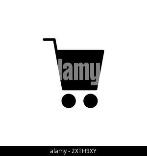 Logo d'icône de shopping. Panneau et symbole du panier. Icône chariot Illustration de Vecteur