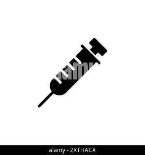 Logo de l'icône de seringue. symbole et symbole d'injection.icône de vaccin Illustration de Vecteur