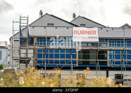 Chantier d'une maison construite par Rubner Haus Banque D'Images