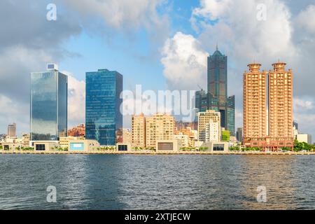 Incroyable horizon de Kaohsiung, Taiwan. 85 Sky Tower Banque D'Images