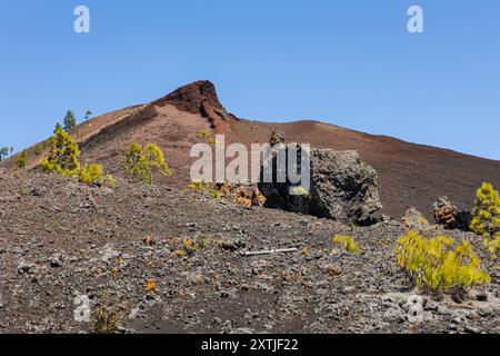 Gros rocher en face du pic Montana Negra , Garachico, Tenerife, Espagne Banque D'Images