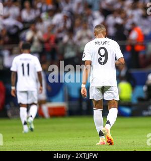 WARSZAWA, STADION PGE NARODOWY ( VARSOVIE, POLOGNE. 14 août 2024. PGE NARODOWY STADIUM ) PILKA NOZNA ( FOOTBALL ) SUPERPUCHAR UEFA 2024 ( UEFA SUPERCUP 2024 ) MECZ REAL MADRYT - ATALANTA BERGAMO ( JEU REAL MADRIT - ATALANTA BERGAMO ) NZ KYLIAN MBAPPE FOTO LUKASZ GROCHALA/CYFRASPORT/NEWSPIX. PL --- NEWSPIX.PL POLOGNE SORTI !!! Newspix/PRESSINPHOTO crédit : PRESSINPHOTO SPORT AGENCY/Alamy Live News Banque D'Images