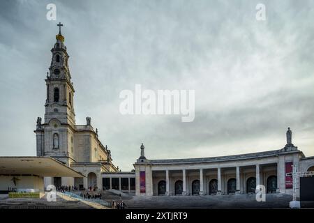 Sanctuaire de notre-Dame du Rosaire de Fatima situé à Cova da Iria, ville de Fatima, Portugal, l'un des sanctuaires mariaux dans le monde, Europe. Banque D'Images