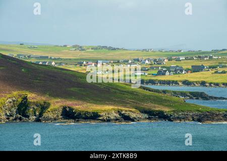 Sandwich et Hoswick petits villages à environ 12 miles au sud de Lerwick, sur le côté est du sud Mainland des Shetland, en Écosse. I Banque D'Images