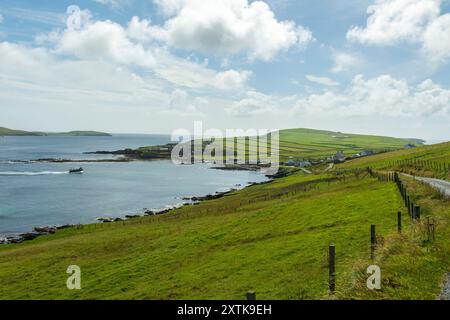 Sandwich et Hoswick petits villages à environ 12 miles au sud de Lerwick, sur le côté est du sud Mainland des Shetland, en Écosse. I Banque D'Images