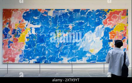 Sam Francis (San Mateo (États-Unis) 1923 - Santa Mónica (États-Unis) 1994), in Lovely Blueness (n°1), 1955-1957, Musée de L'Orangerie Museum, Tuilerie Banque D'Images