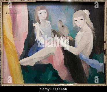 Marie Laurencin, (Paris 1883 - 1956), femmes au chien, 1924-1925, Musée de l'Orangerie, Tuileries, Paris, France Banque D'Images