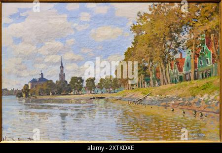 Pierre Auguste Renoir (Limoges 1841 - Cagnes-sur-mer 1919), Zaandam, dit aussi canal en Hollande, 1871, Musée d'Orsay, Paris, France Banque D'Images