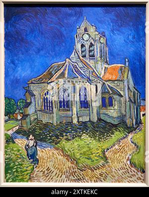 Vincent Van Gogh (Groot Zundert (pays-Bas) 1853 - Auvers-sur-Oise 1890), L'église d'Auvers-sur-Oise, vue du Chevet, 1890, musée d'Orsay, Paris Banque D'Images