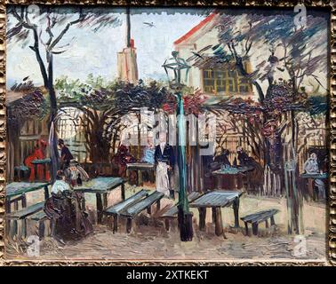 Vincent Van Gogh (Groot Zundert (pays-Bas) 1853 - Auvers-sur-Oise 1890), la Guinguette à Montmartre, le billard en bois, devenu la bonne franquette, 1 Banque D'Images