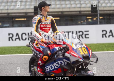 Spielberg, Autriche. 15 août 2024. SPIELBERG, AUTRICHE - 15 AOÛT : Stefan Bradl d'Allemagne et l'équipe de test HRC pendant le MotoGP d'Autriche - Previews Red Bull Ring le 15 août 2024 à Spielberg, Styrie.240815 SEPA 12 104 - 20240815 PD4847 crédit : APA-PictureDesk/Alamy Live News Banque D'Images