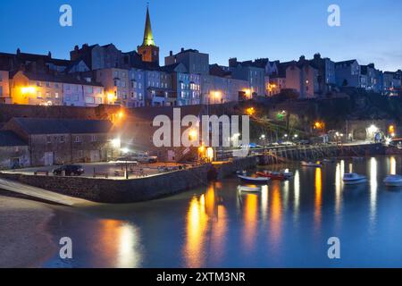 Ville balnéaire de Tenby sur la côte du Pembrokeshire au pays de Galles au Royaume-Uni Banque D'Images