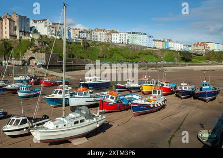 Ville balnéaire de Tenby sur la côte du Pembrokeshire au pays de Galles au Royaume-Uni Banque D'Images