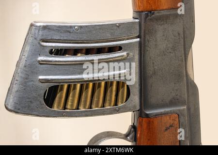 Le chargeur avec des munitions de fusil Krnka, modèle 1888 Banque D'Images