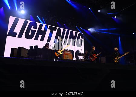 Trentham, Royaume-Uni, 15 août 2024. Lightning Seeds joue à Trentham Live 2024. Crédit : TeeGeePix/Alamy Live News Banque D'Images