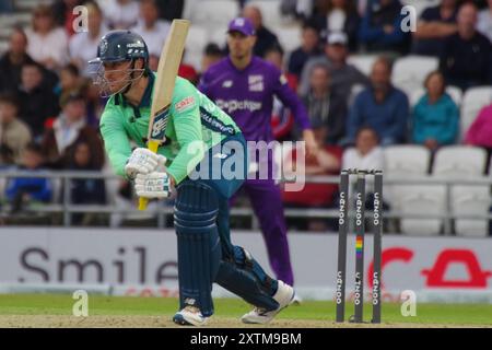 Leeds, Angleterre, 31 juillet 2021. Jason Roy battant pour les Invincibles ovales contre les Superchargeurs du Nord dans la centaine à Headingley. Crédit : Colin Edwards Banque D'Images