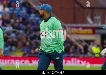 Leeds, Angleterre, 31 juillet 2021. Tabraiz Shamsi en campagne pour les Invincibles ovales contre les Superchargeurs du Nord dans la centaine à Headingley. Crédit : Colin Edwards Banque D'Images