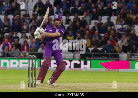 Leeds, Angleterre, 31 juillet 2021. John Simpson battant pour les Superchargeurs du Nord contre les Invincibles ovales dans les cent à Headingley. Crédit : Colin Edwards Banque D'Images