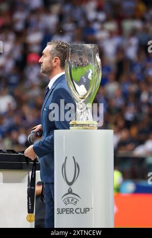 Varsavia, Polonia. 14 août 2024. Lors de la finale de la Super Coupe de l'UEFA 2024 à Varsovie le 14/08/2024 au stade national Nardowy entre les équipes Real Madrid vs Atalanta. Sur la photo : (crédit image : © Fabio Sasso/ZUMA Press Wire) USAGE ÉDITORIAL SEULEMENT! Non destiné à UN USAGE commercial ! Banque D'Images