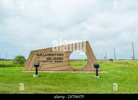 Parc d'État de Galveston Island sur l'île Galveston. Banque D'Images