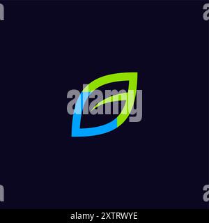 Lettre initiale LF Shaped Leaf Icon Design. Initial Word Life ou LF dans Leaf Icon Design. Illustration de Vecteur