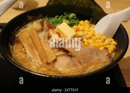 Ramen miso style Sapporo à Osaka, Japon Banque D'Images