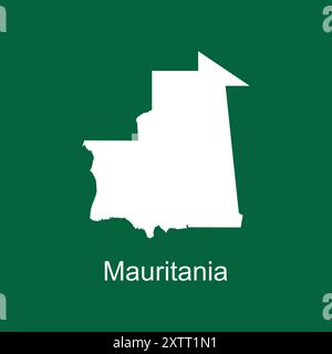 Mauritanie carte pays icône illustration design Illustration de Vecteur