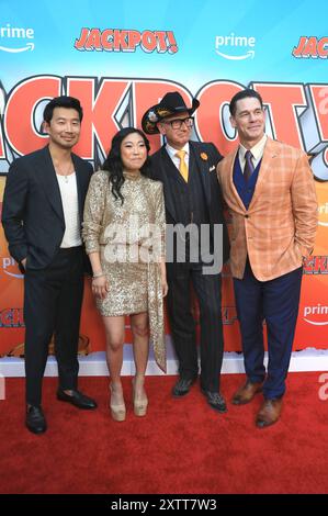 Simu Liu, Awkwafina, Paul Feig und John Cena BEI der Premiere des Amazon Prime Video films 'Jackpot! / Ein Jackpot zum Sterben' im TCL Théâtre chinois. Los Angeles, 13.08.2024 Banque D'Images