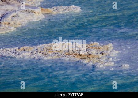 Côte salée du lac Assal, Djibouti Banque D'Images