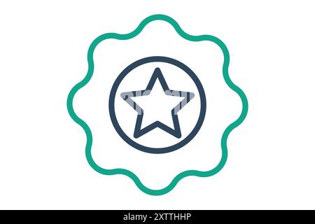 Icône badge. icône liée au droit et à la justice. style d'icône de ligne. illustration vectorielle d'éléments de loi Illustration de Vecteur