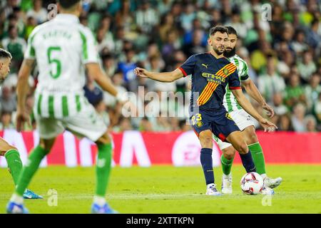 Paulo Gazzaniga de Gérone lors du match de football de la Liga entre le Real Betis et le Girona FC le 15 août 2024 au stade Benito Villamarin de Séville, Espagne Banque D'Images