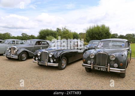 Jaguar MKV (1950), MkIX (1959) et MkVII M (1955), Mike Hawthorm Museum (Collection privée), Angleterre, Grande-Bretagne, Royaume-Uni, Royaume-Uni, Royaume-Uni, Europe Banque D'Images