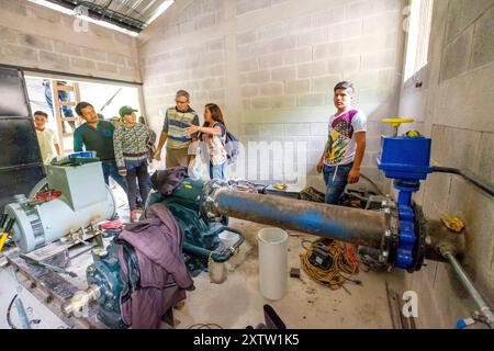 Projet hydroélectrique Madre Selva, Sierra de los Cuchumatanes, Quiche, République du Guatemala, Amérique centrale Banque D'Images