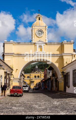 Arc de Santa Catalina, arc de l'ancien coinvento, Antigua Guatemala, département de Sacatepéquez, Guatemala, Amérique centrale Banque D'Images