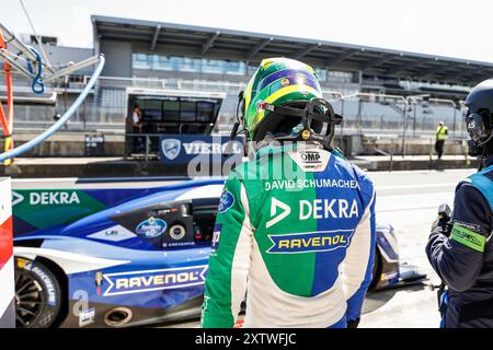 Nuremberg, Deutschland. 16 août 2024. Nurburg : Nurburgring 2024 le 16 août 2024, (photo de Hoch Zwei), prototype Cup Gewrmany, David Schumacher (d) crédit : dpa/Alamy Live News Banque D'Images