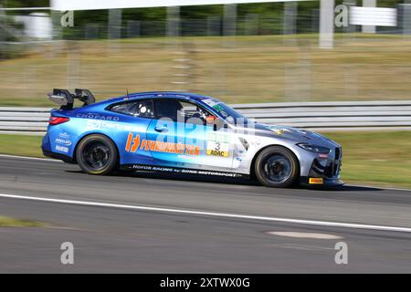 Tim Reiter (DEU) / Leon Wassertheurer (DEU), #3, BMW M4 GT4, Team : Hofor Racing by Bonk Motorsport (CHE), Motorsport, ADAC GT4 Allemagne, 2024, Lauf 4, Nuerburgring, Nuerburg, Rhénanie-Palatinat, 16.08.2024 Foto : Eibner-Pressefoto/Juergen Augst Banque D'Images